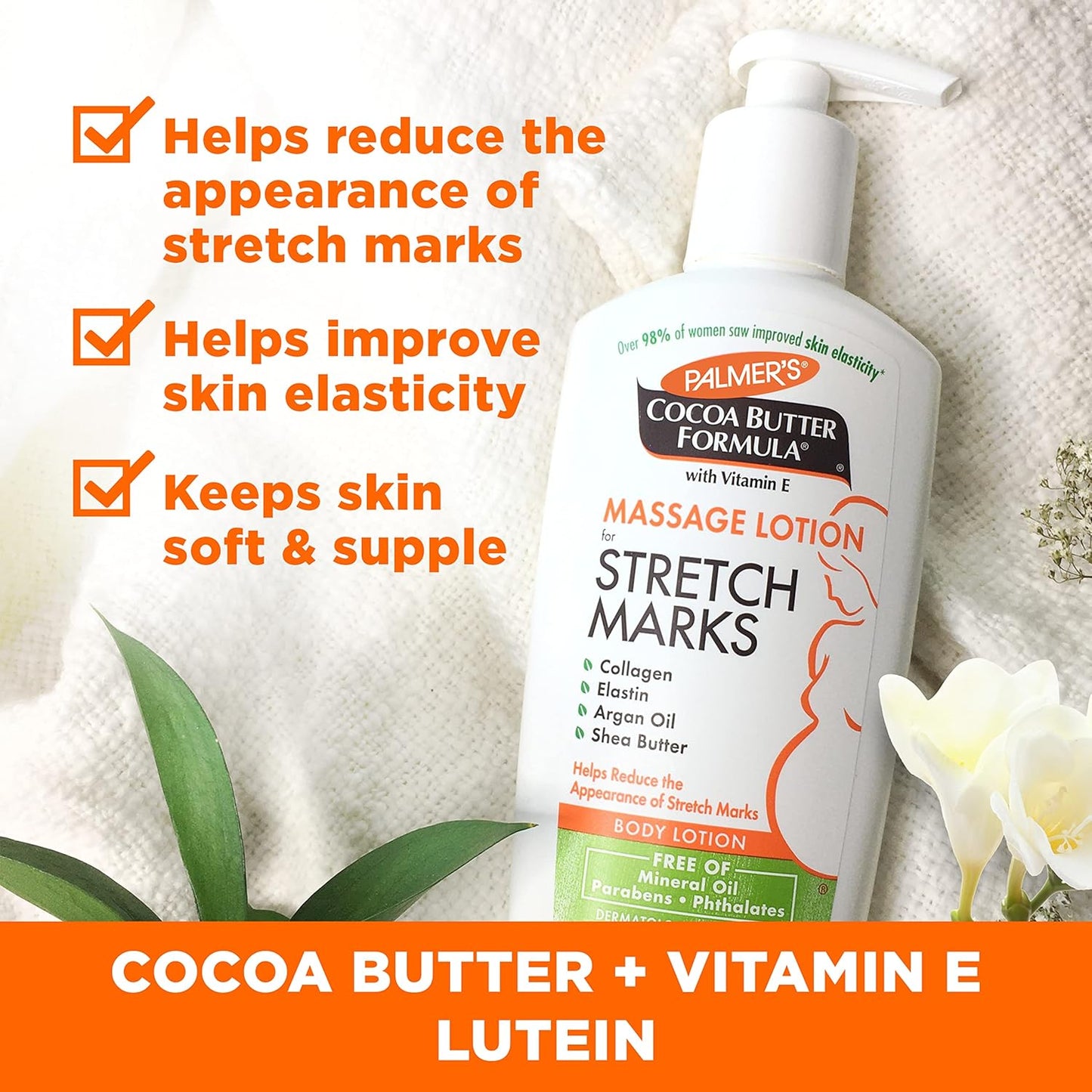 Palmer's Pregnancy Skincare Edit – Elevated Stretch Mark and Scar Care Set, Full Size Botanical Formula Collection