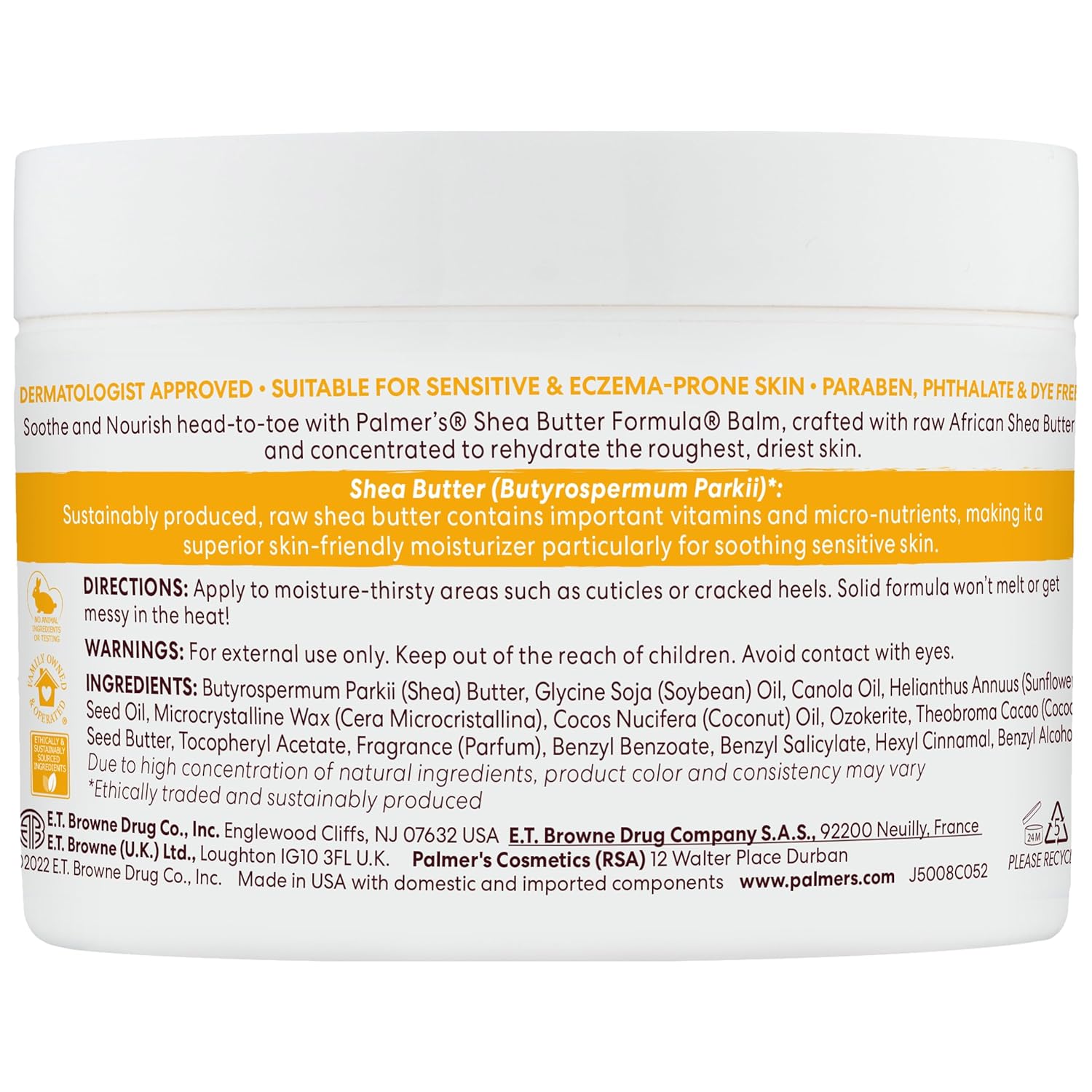 Palmer's Shea Butter Balm – Mindful Post-Shower Skin Treatment for Sensitive, Dry Skin