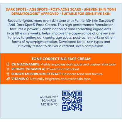 Palmer's Skin Success Fade Cream – Mother's Day Skincare Gift, Anti-Aging & Dark Spot Treatment for Her
