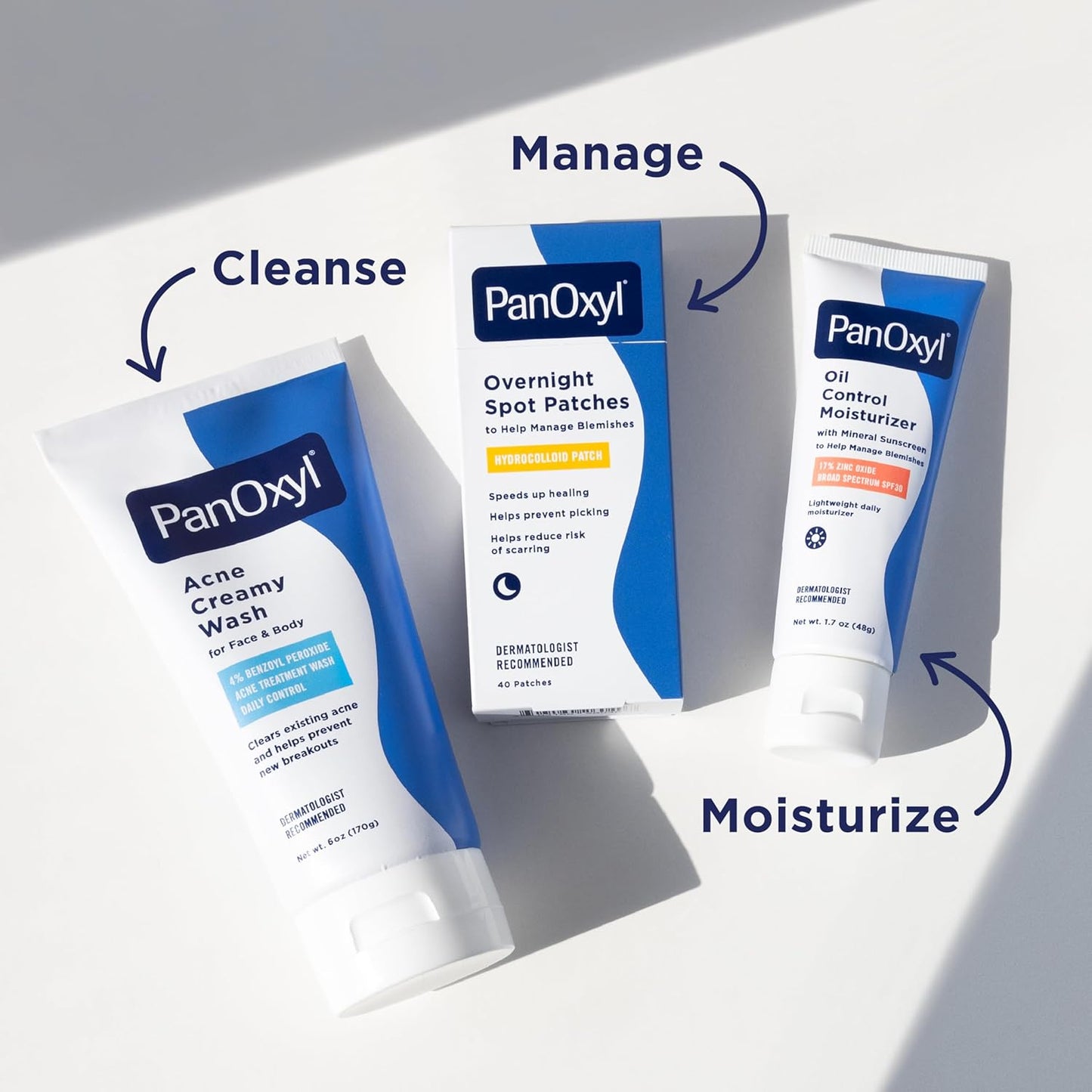 PanOxyl Acne Creamy Wash 4% Benzoyl Peroxide – Antimicrobial Cleanser for Active Lifestyles and Travel