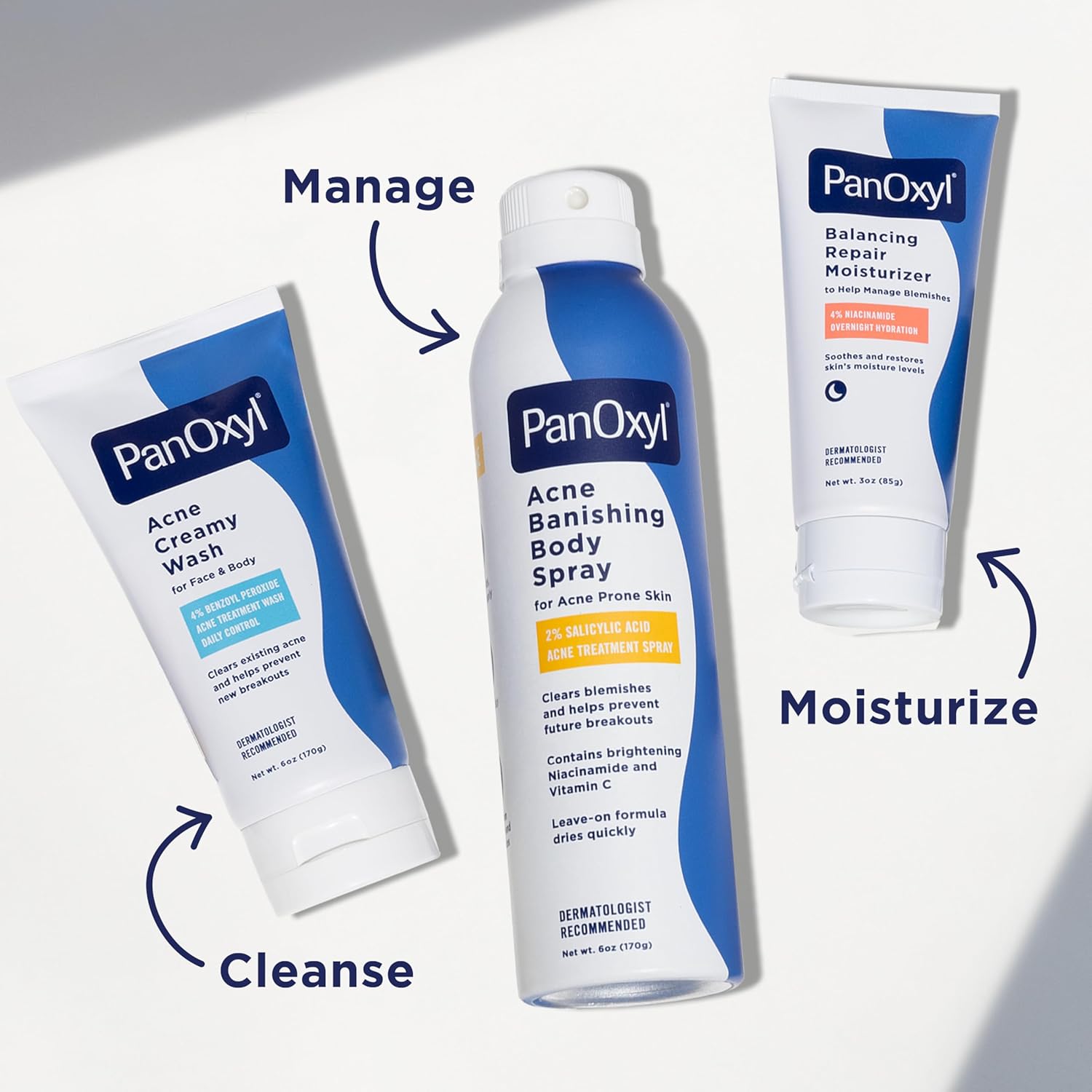 PanOxyl Body Acne Spray – Birthday Surprise for the Skincare Lover, Brightening Niacinamide Formula