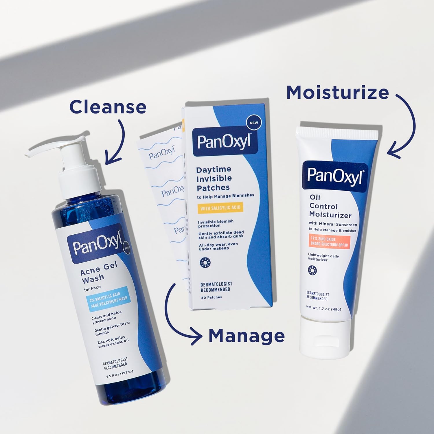 PanOxyl PMD Acne Patches for Clutter-Free Beauty Routines Effortless Two-Size Blemish Coverage, 40ct