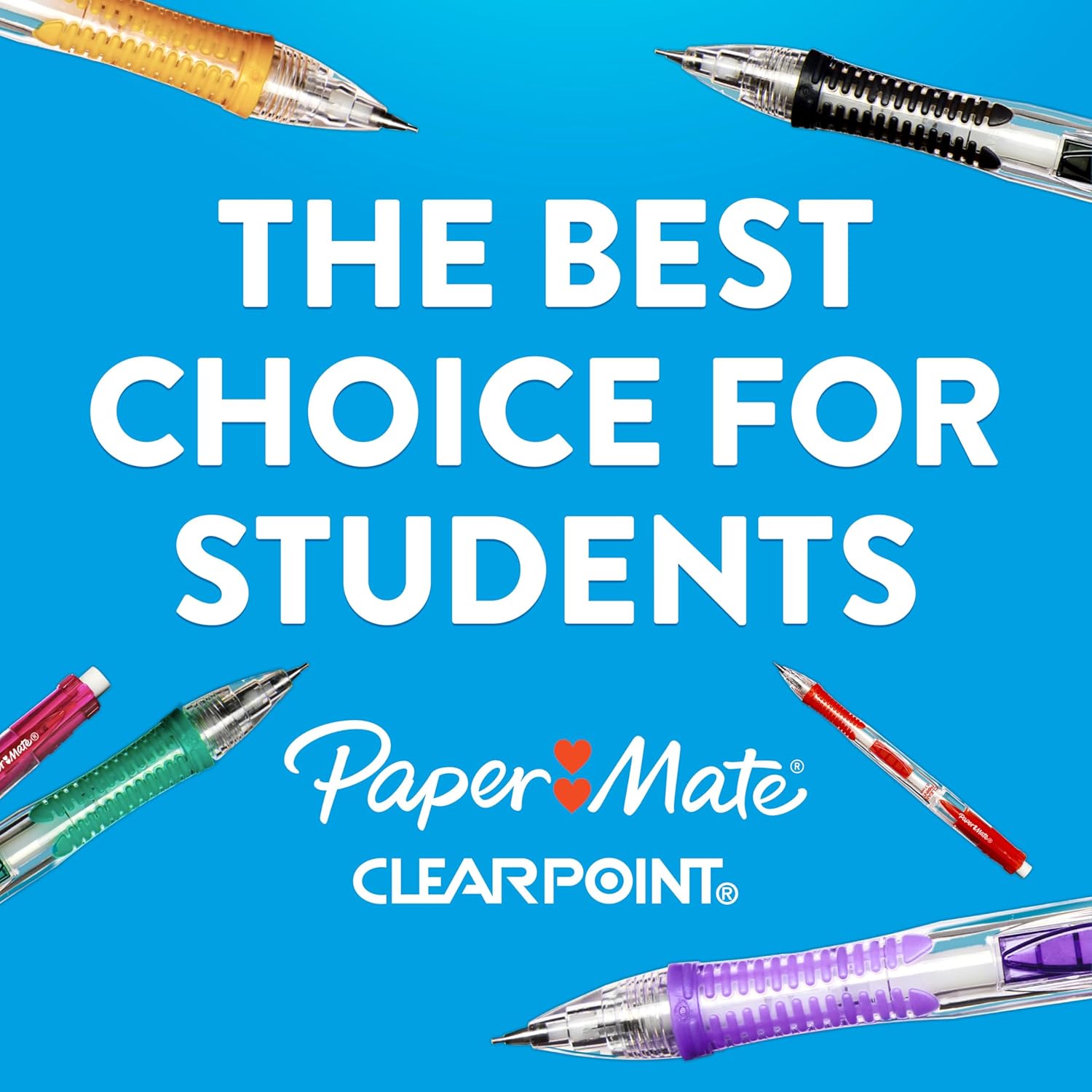 Paper Mate Clearpoint Mechanical Pencils 0.7mm HB #2 for Kids' Backpacks and School Supplies, Easy Side-Click Lead Advance for Small Hands, 4 Count