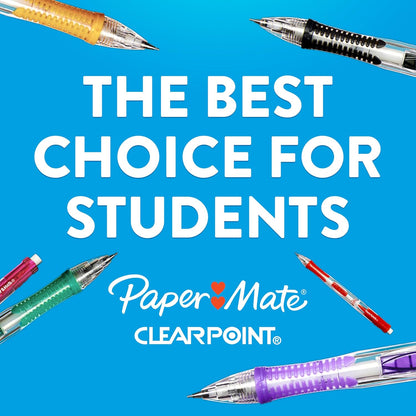 Paper Mate Clearpoint Mechanical Pencils 0.7mm HB #2 for Kids' Backpacks and School Supplies, Easy Side-Click Lead Advance for Small Hands, 4 Count