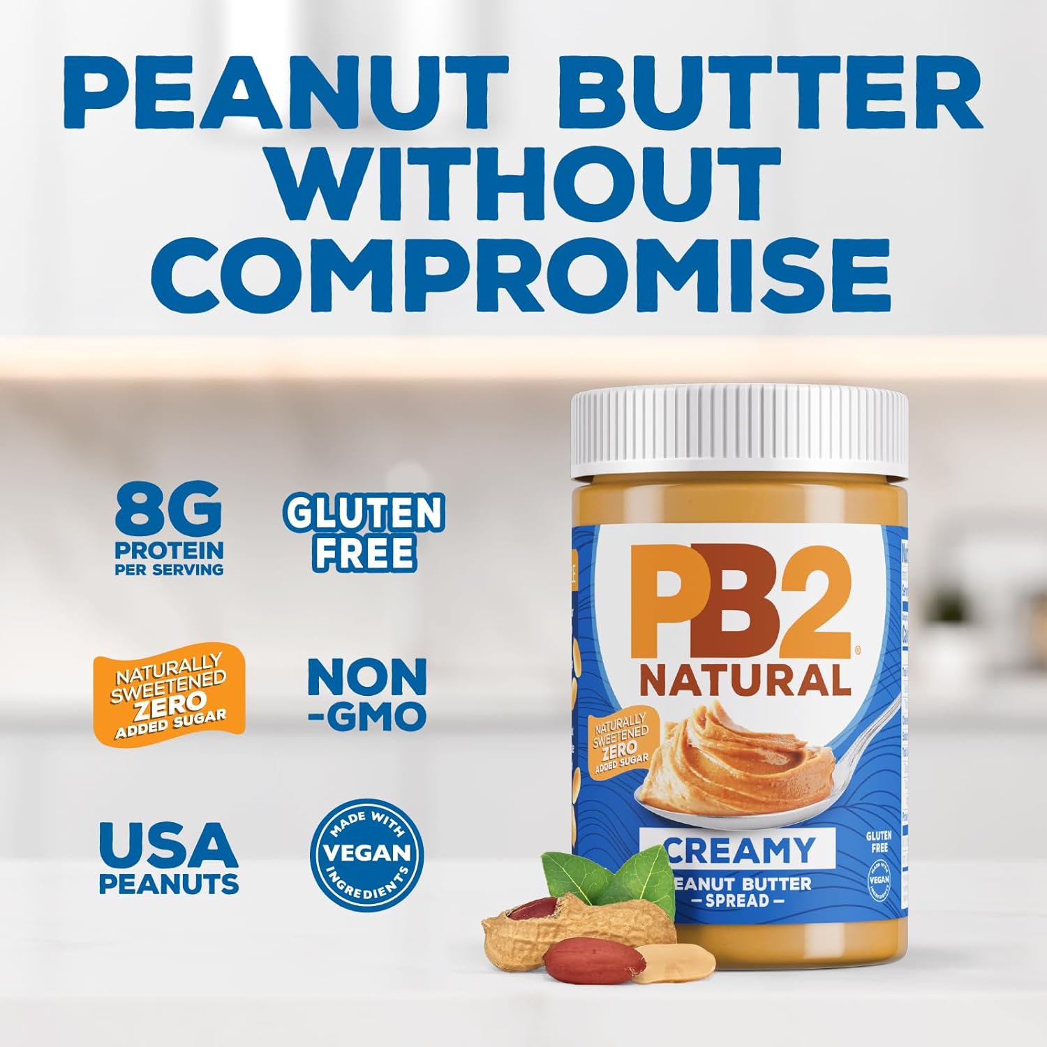 PB2 Natural Creamy Peanut Butter – Wholesome Lunchbox Swap for Parents Skipping the Sugar in Traditional PB&J