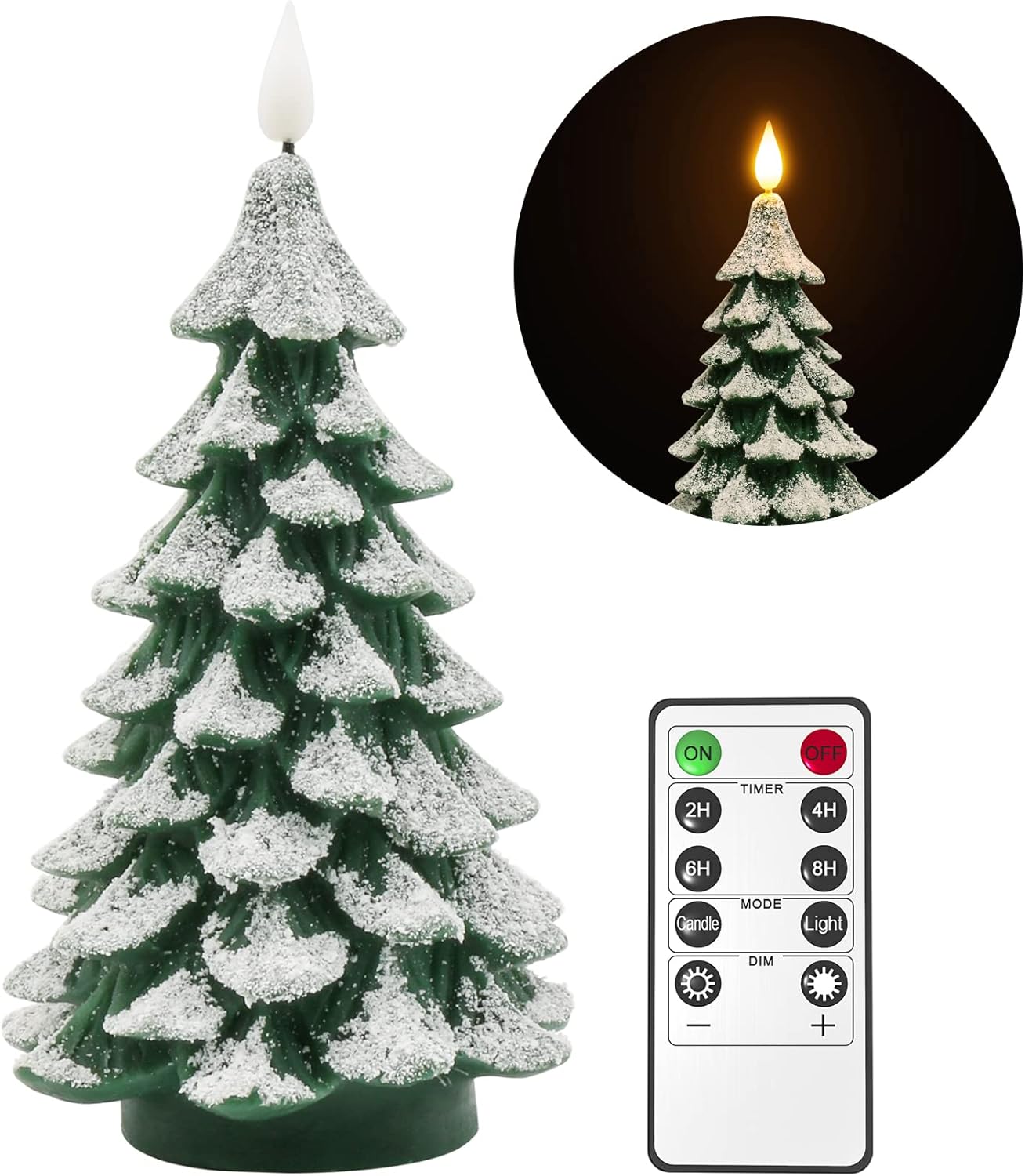 PChero Flickering Holiday Pillar – Mindfulness & Evening Relaxation Accent for Bedroom Sanctuary, Warm White Glow