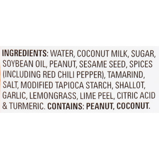 peanut, coconut milk, and warm spice flavor base inspired by southern thailand