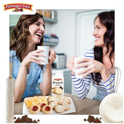 Pepperidge Farm Brussels Dark Chocolate Cookies – Gourmet Cookie for the High-End Cheese Board, Refined Platter Companion for Wine Nights
