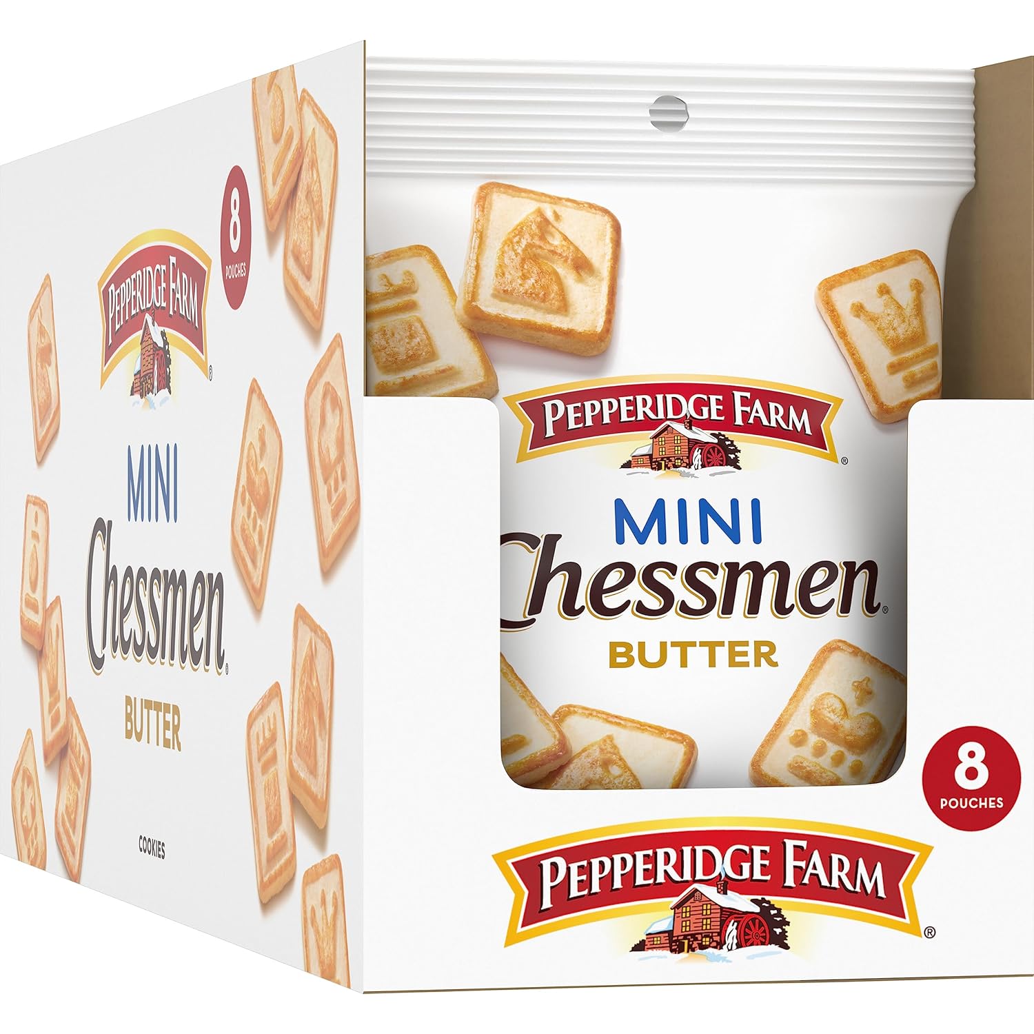 Pepperidge Farm Chessmen Minis Butter Cookies, 2.25-oz Packs – Grab-and-Go Cookies for Airport Travel, Road Trips, and Outdoor Adventures