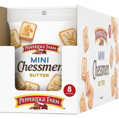 Pepperidge Farm Chessmen Minis Butter Cookies, 2.25-oz Packs – Grab-and-Go Cookies for Airport Travel, Road Trips, and Outdoor Adventures