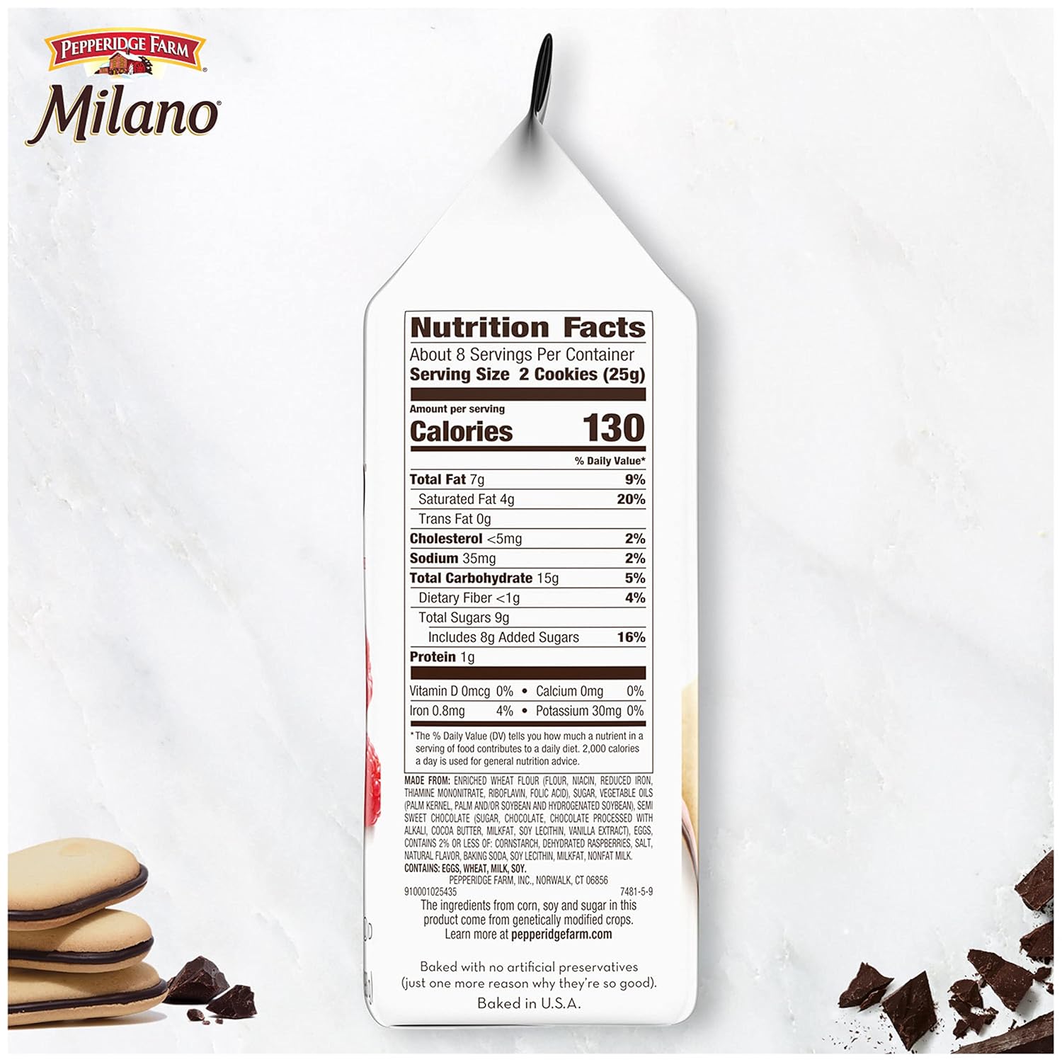 Pepperidge Farm Milano Cookies – Display-Worthy Treat Tin for Kitchen Counter and Dining Room Styling, Dark Chocolate
