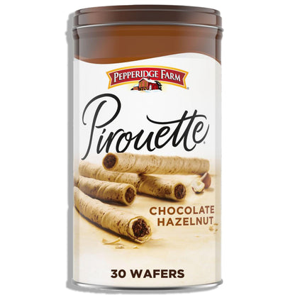 Pepperidge Farm Pirouette Wafers - Elegant Hostess Gift Tin for Holiday Entertaining and Birthday Presents for Her