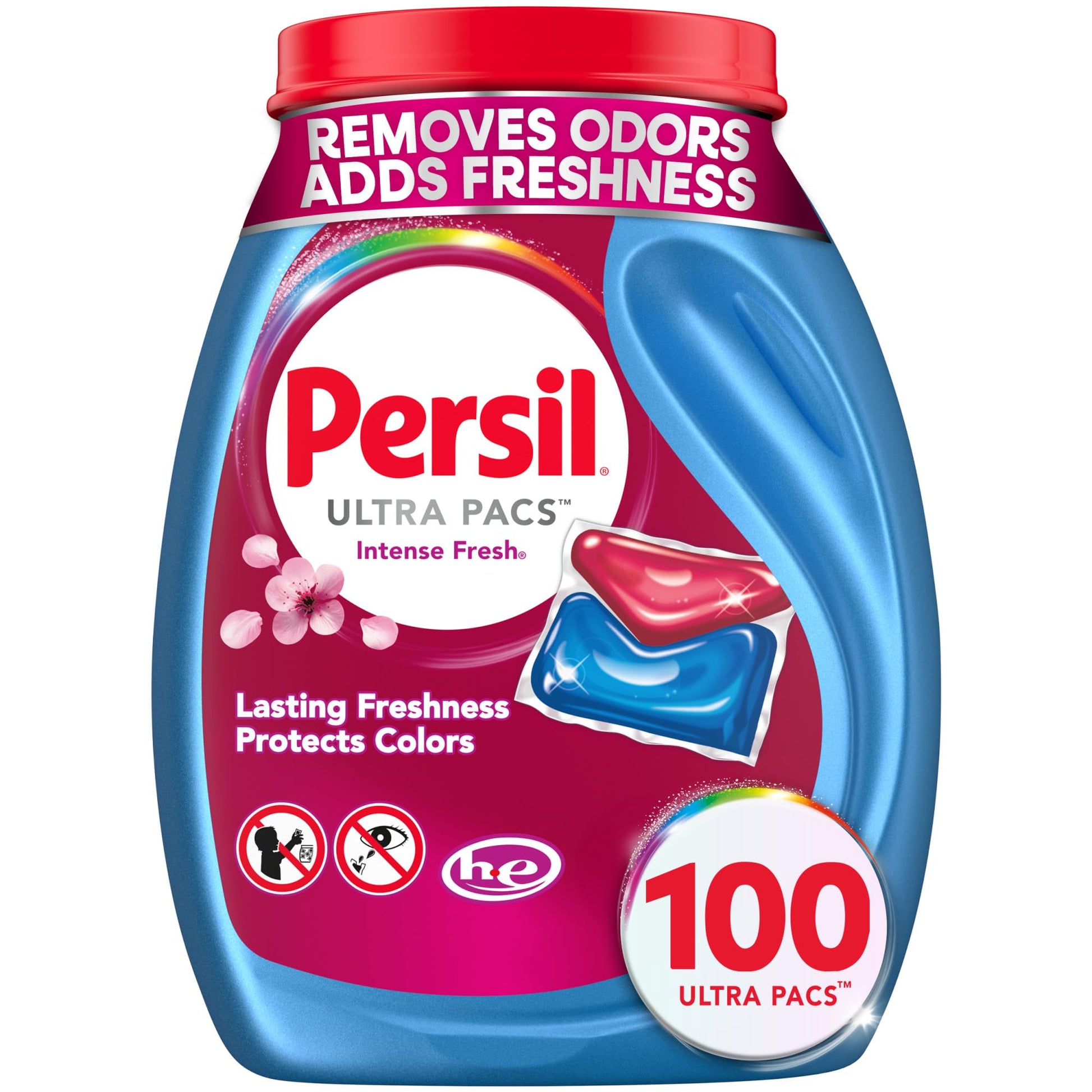 Persil Ultra Pacs Intense Fresh Laundry Detergent – Time-Saving Premeasured Pacs for HE Washer Apartments, Everyday Mixed Load Clean