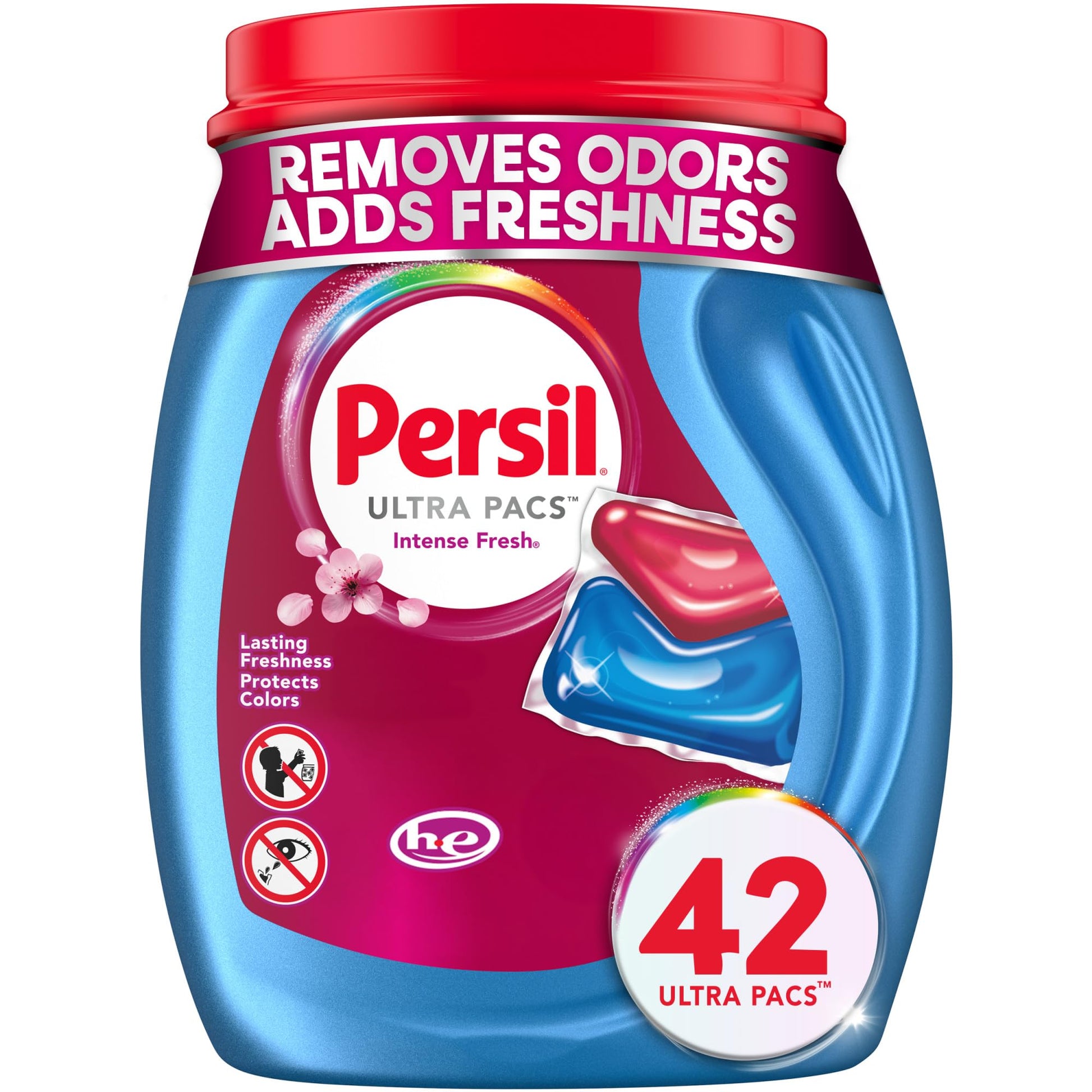 Persil Ultra Pacs Intense Fresh Laundry Detergent – Time-Saving Premeasured Pacs for HE Washer Apartments, Everyday Mixed Load Clean