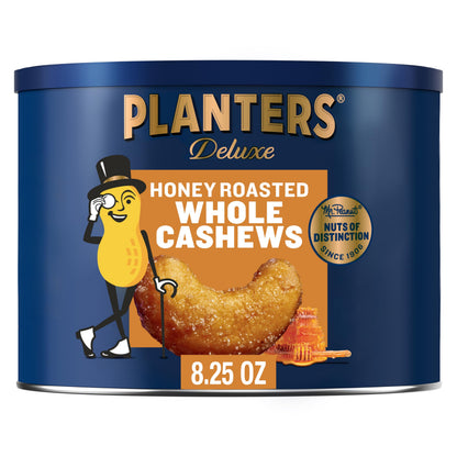 PLANTERS Sea Salt Cashews – Quick Energy Snack for Remote Workers, Resealable Desk-Side Canister