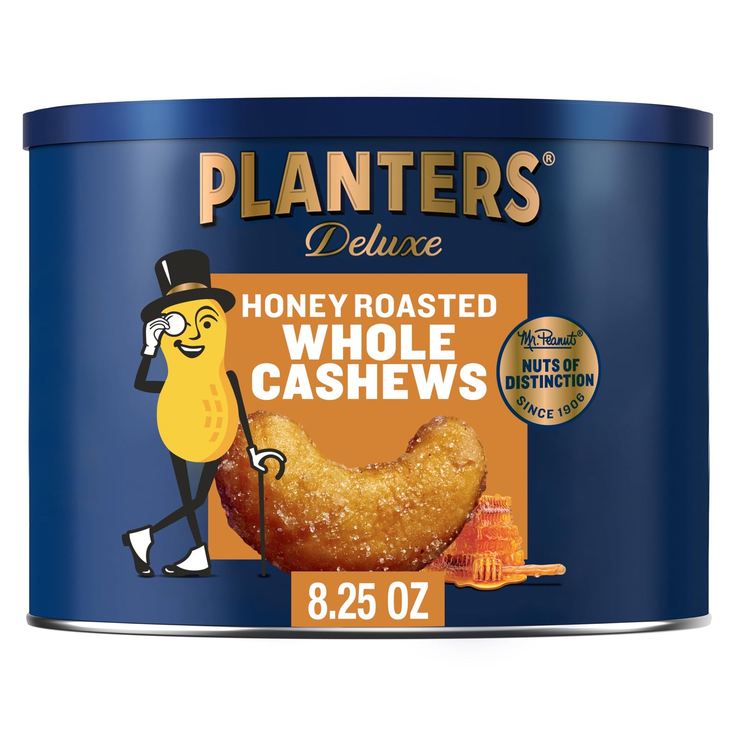 PLANTERS Sea Salt Cashews – Quick Energy Snack for Remote Workers, Resealable Desk-Side Canister