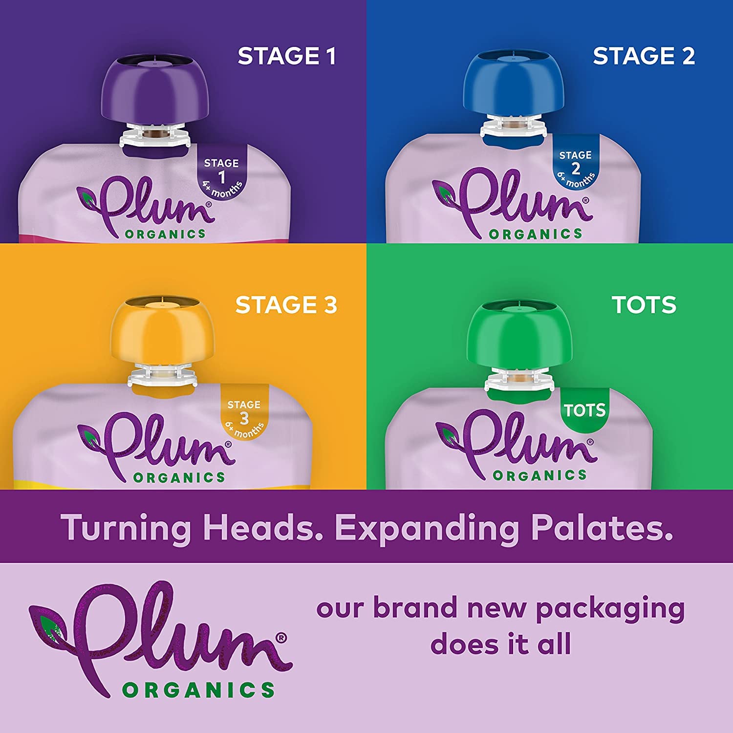 Plum Organics Organic Prune Puree – Non-GMO Constipation Relief Snack for Infants 4+ Months, No Added Sweeteners, 4-Pack