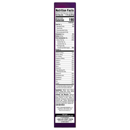 Post Raisin Bran Cereal – Trusted Post Brand Quality from a Certified Kosher Pantry Staple, 25 oz