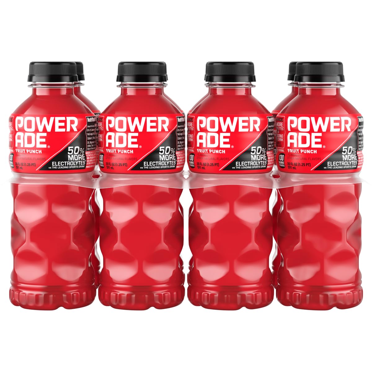 Powerade Fruit Punch – Vitamin-Enhanced Sports Drink for Energy Metabolism and Mindful Hydration, 20oz 8 Pack