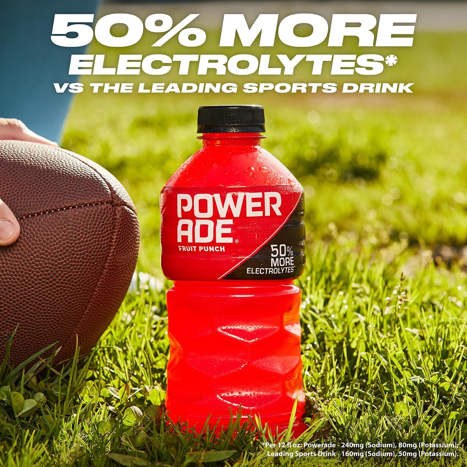 Powerade Fruit Punch – Vitamin-Enhanced Sports Drink for Energy Metabolism and Mindful Hydration, 20oz 8 Pack