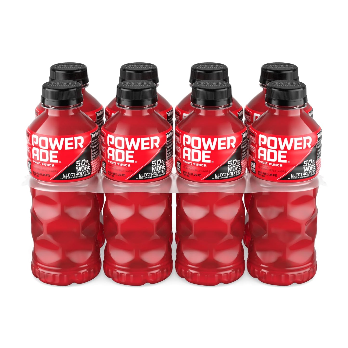 Powerade Fruit Punch – Vitamin-Enhanced Sports Drink for Energy Metabolism and Mindful Hydration, 20oz 8 Pack