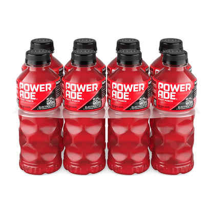 Powerade Fruit Punch – Vitamin-Enhanced Sports Drink for Energy Metabolism and Mindful Hydration, 20oz 8 Pack