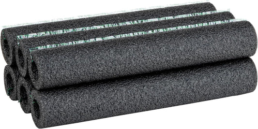 pre-slit foam tube that opens like a clamshell for fast wrap-around installation