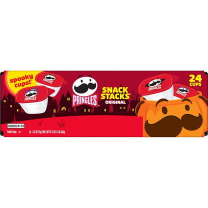 Pringles Halloween Potato Crisps Snack Stacks – Individually Sealed Original Cups for Lunchboxes, Trick-or-Treat Buckets and October Class Celebrations