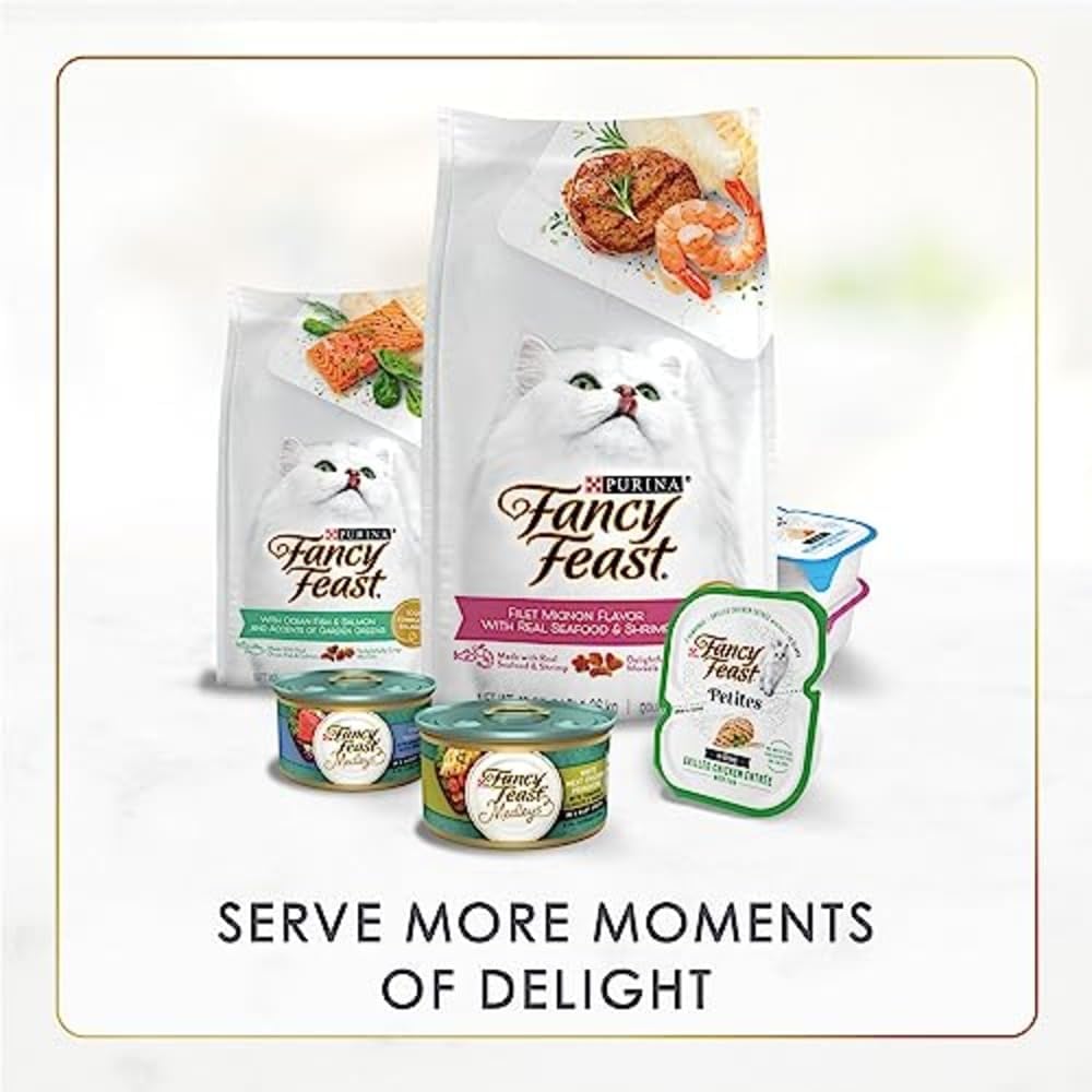 Purina Fancy Feast Gravy Lovers Canned Cat Food – Premium Variety Pack Crafted with Real Meat and Savory Gravy