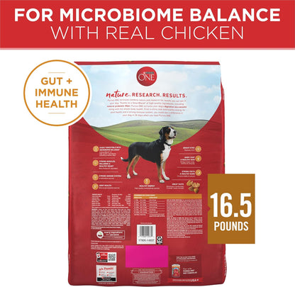 Purina ONE SmartBlend Adult Dog Food with Real Chicken – Glucosamine Joint Support and Omega-6 Skin Care, 8 lb Bag