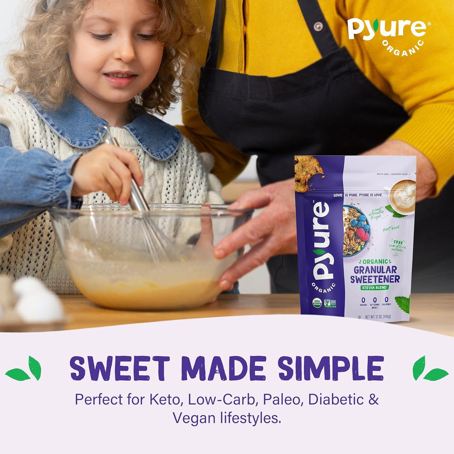 Pyure Organic Stevia Blend – Neutral-Toned Sweetener for the Clean, Less-Is-More Home