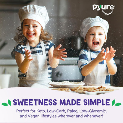 Pyure Organic Stevia Extract Powder – Intentional Home Sweetener for Uncluttered Countertops, 1,000 Servings
