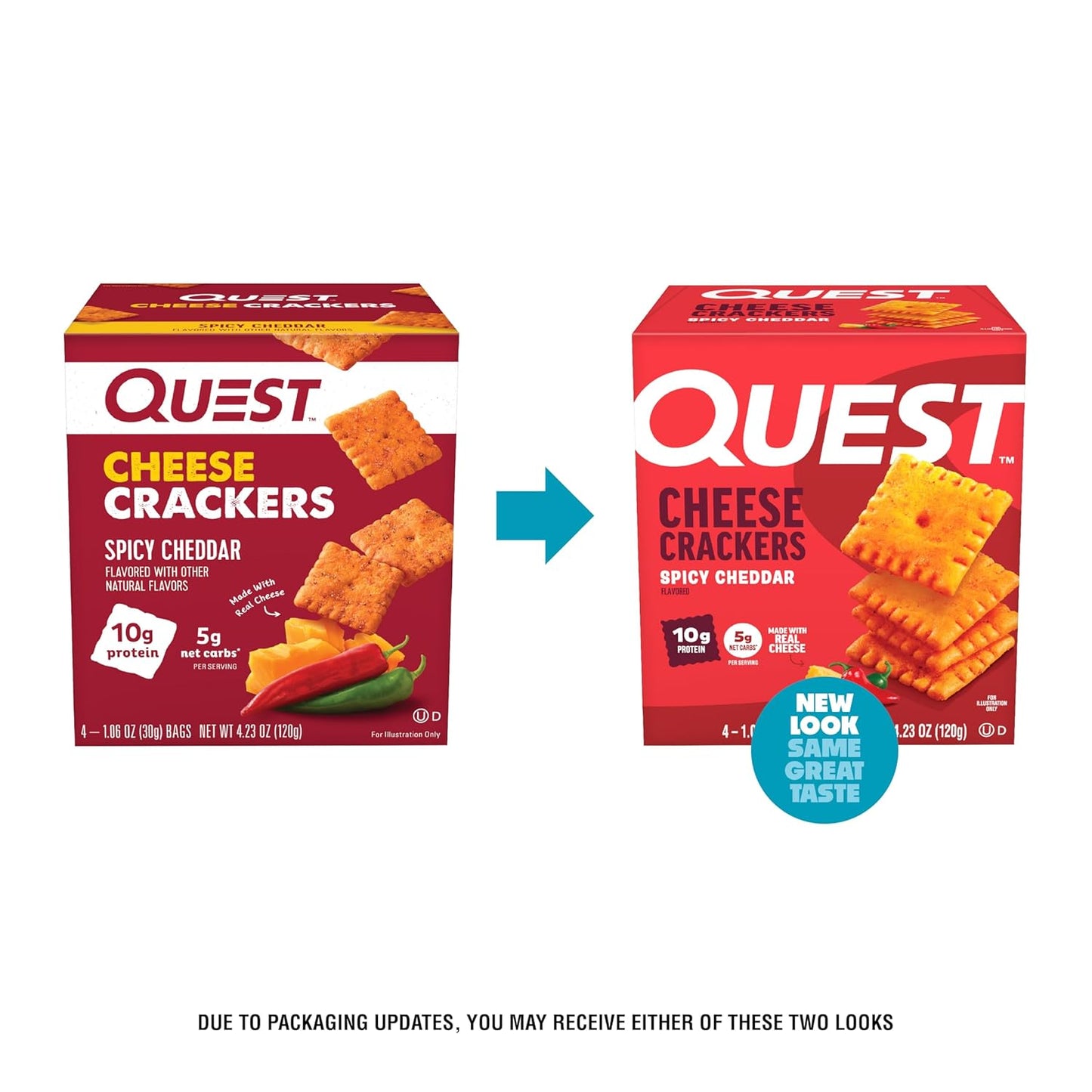 Quest Nutrition Cheese Crackers – Portable Cheesy Bites for Family Road Trips, Zesty Ranch 4-Count