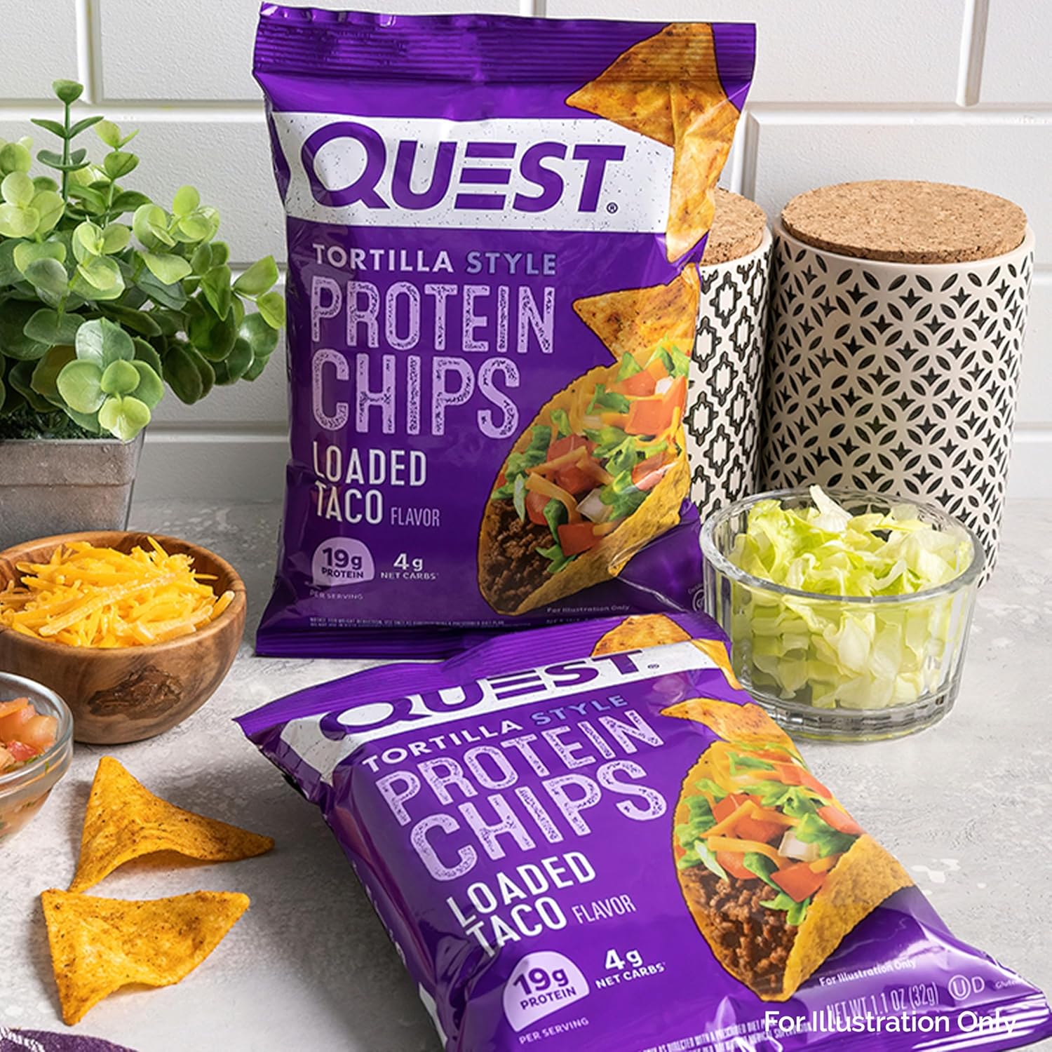 Quest Nutrition Chili Lime Tortilla Style Protein Chips – Low Carb Hostess Gift for Game Day Gatherings