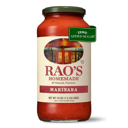 Rao's Homemade Marinara – Wholesome Italian Pasta Sauce 24 oz, Real Ingredients Only, Perfect for Wellness-Focused Home Cooks