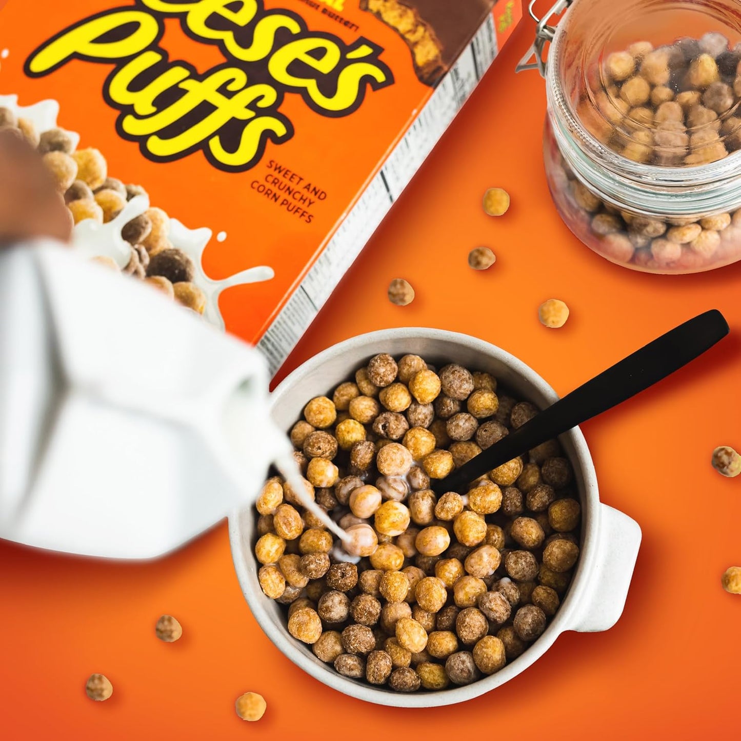 ready-to-eat crunchy corn puff format