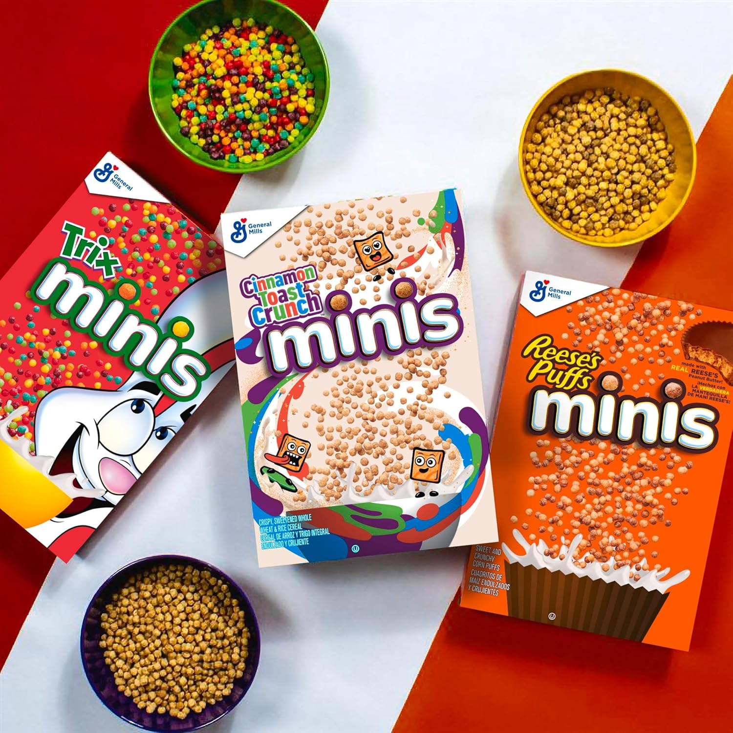 Reese's Puffs Minis Bulk Cereal, Better-For-You Chocolate Peanut Butter Puffs Stocked in the Wellness Pantry, 35 oz