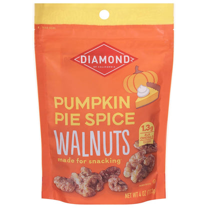 roasted walnuts coated in real pumpkin pie spice blend (cinnamon, nutmeg, ginger, allspice, clove)