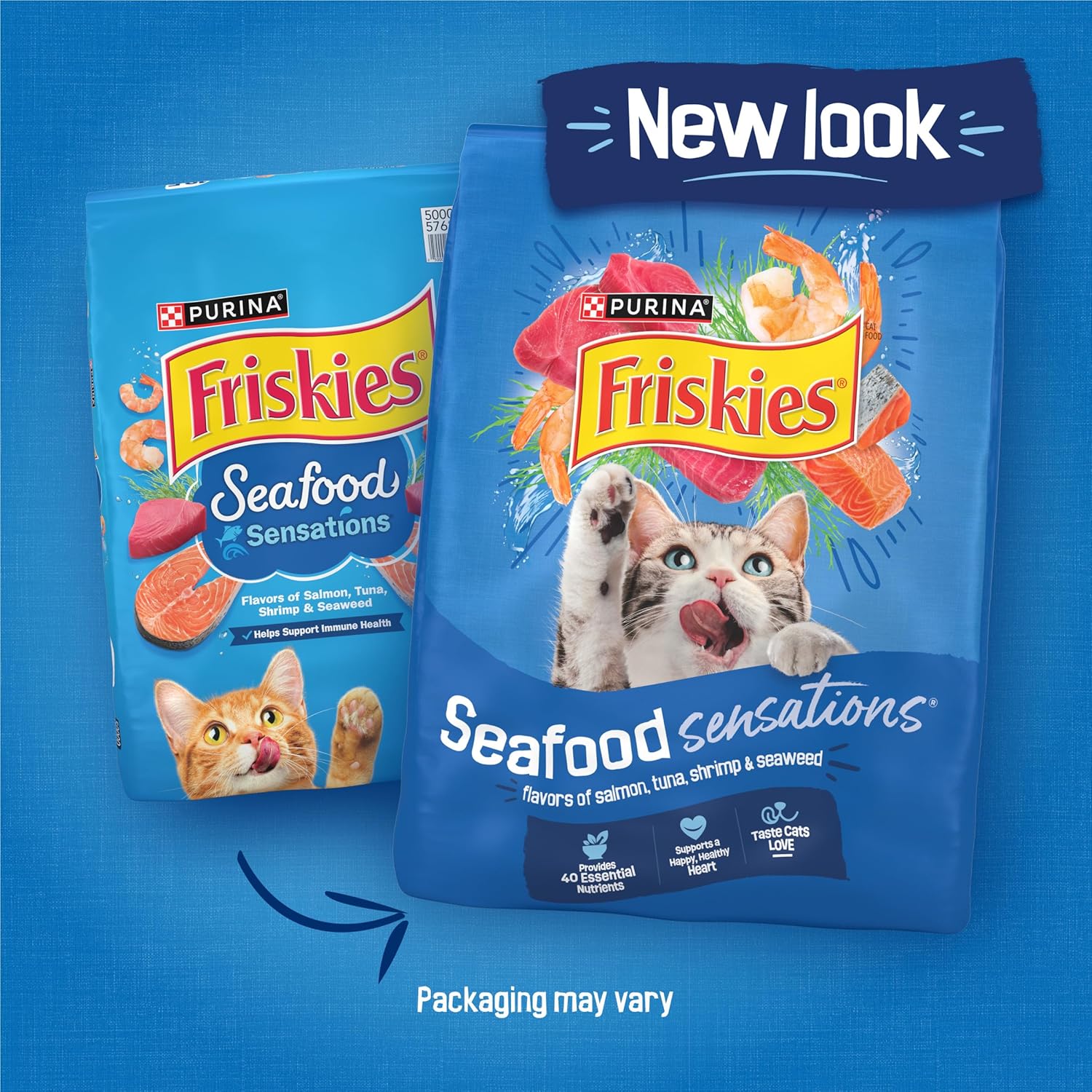 salmon, tuna, and shrimp protein blend with seaweed flavor balance