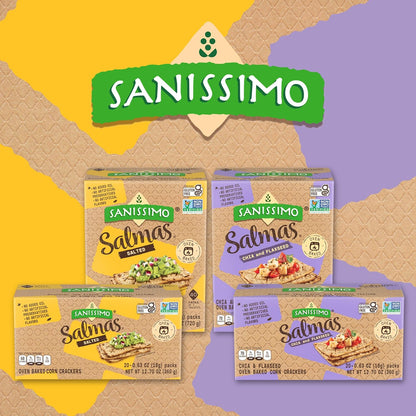 Sanissimo Salmas Salted – Portion-Controlled Cracker Packs for Focused Workdays
