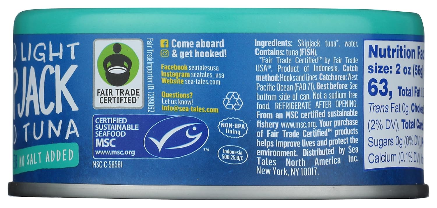 Sea Tales 5 oz Single-Serve Tuna – Kid-Friendly Lean Protein for Family Lunch Packing