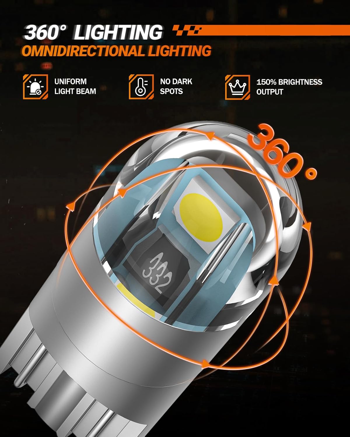 SEALIGHT 194 3030 LED Bulb 6000K White – Stocking Stuffer Gift for the Rideshare Driver Who Lives in Their Vehicle