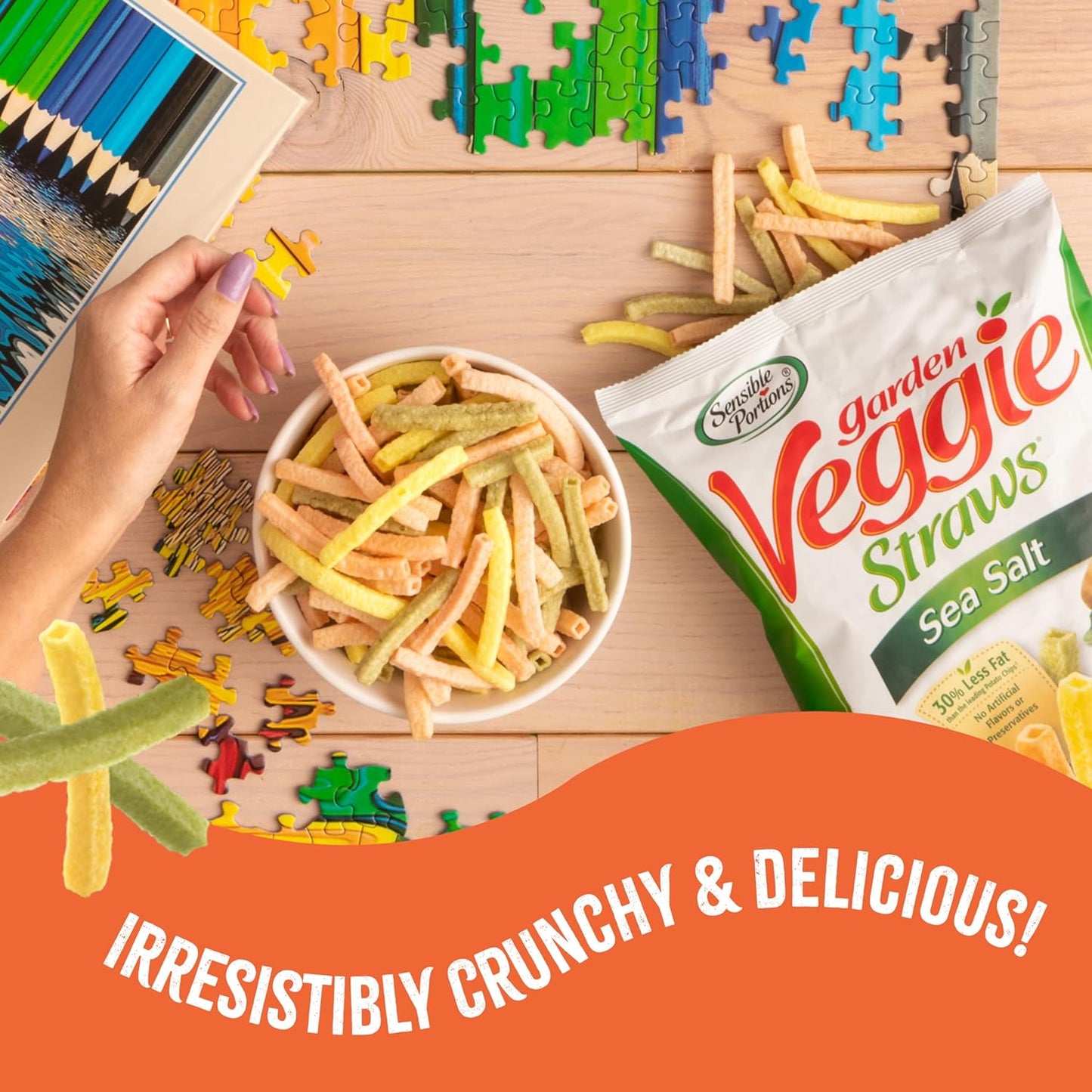 Sensible Portions Garden Veggie Straws Variety Pack for Gym Bag and Home Office, Guilt-Free Crunchy Snack