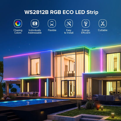 SEZO WS2812B ECO LED Strip – Portable Camping Light Strip Powered by USB Battery Bank