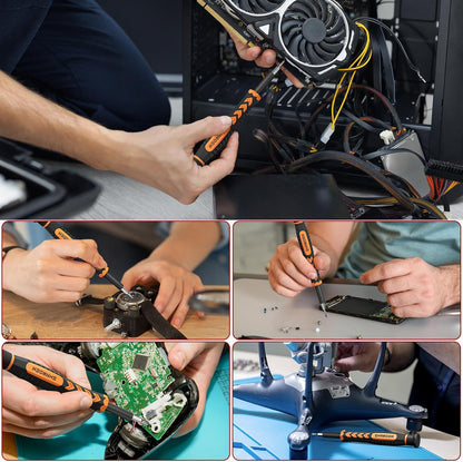 SHARDEN 58-Piece Mini Screwdriver Set – Computer Upgrade Toolkit for SSD, RAM and Fan Swaps