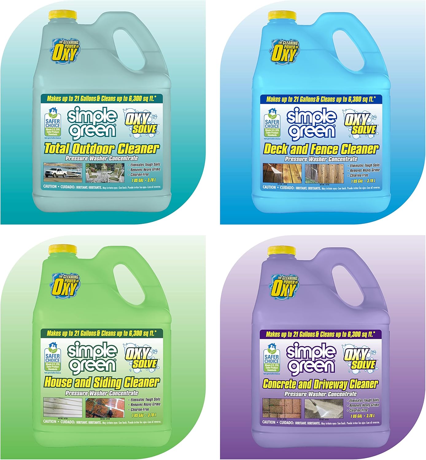 Simple Green Oxy Solve Outdoor Cleaner – 1 Gal High-Coverage Formula for Efficient Exterior Maintenance