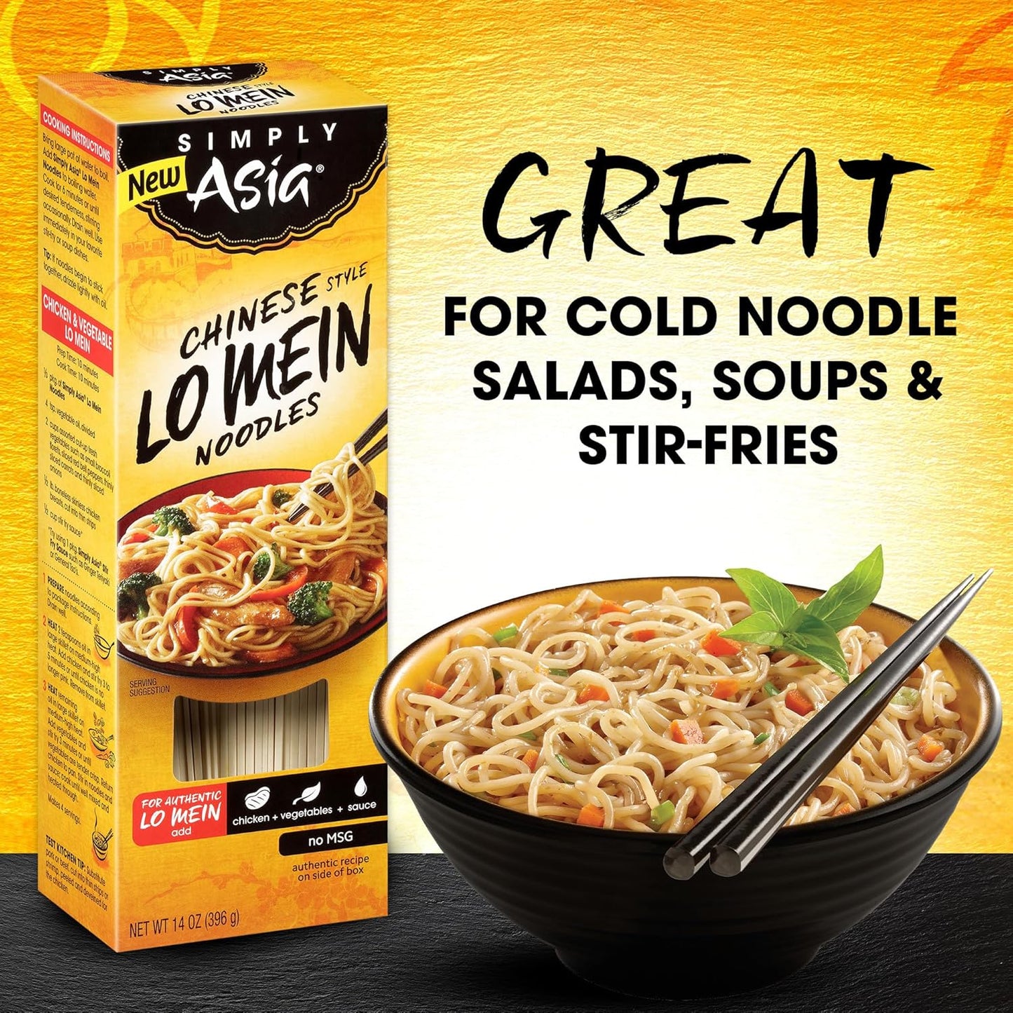 Simply Asia Lo Mein Noodles, 14 oz Resealable Pouch – Practical Housewarming Gift for New Home Chefs