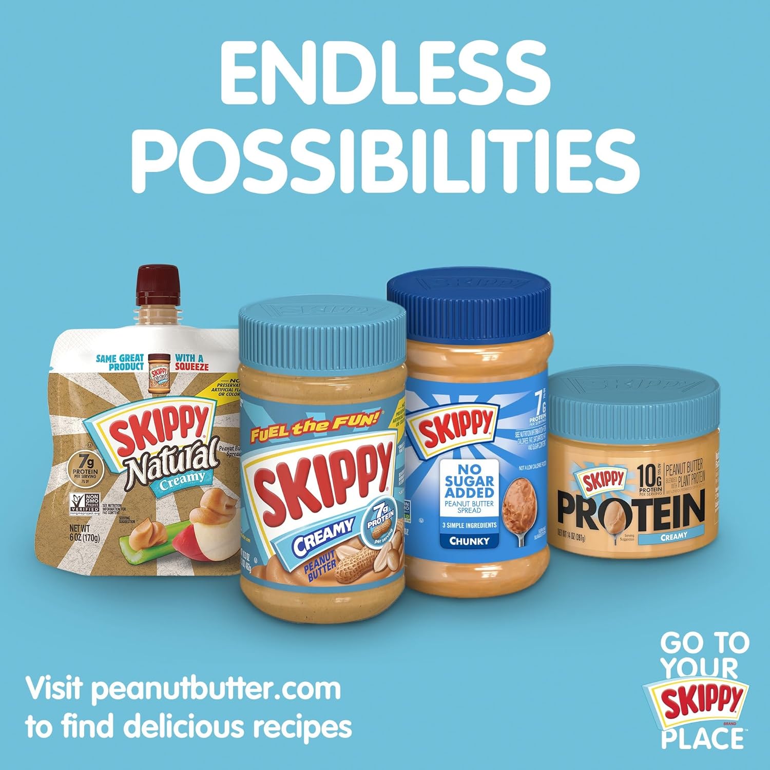 SKIPPY Natural Super Chunk Peanut Butter Spread – No Preservatives Spread for Mindful Eating and Clean Nutrition, 40 oz