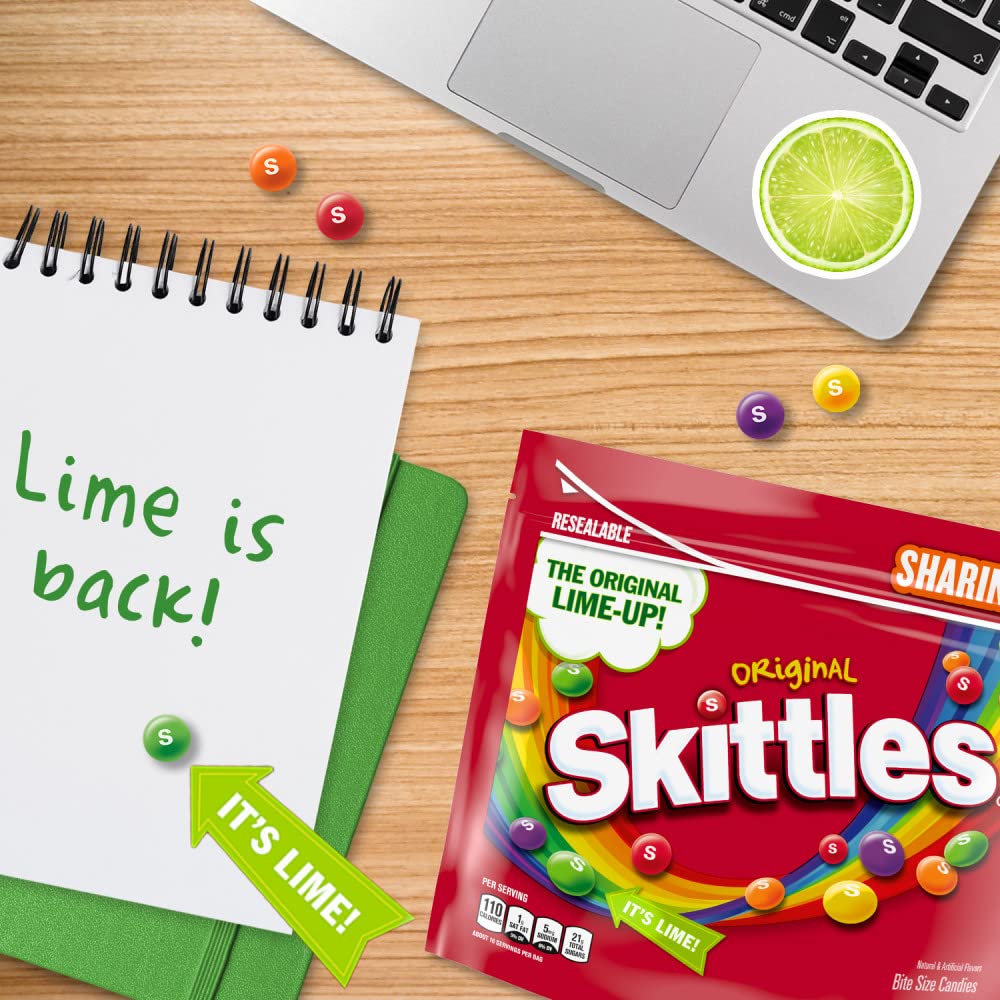 Skittles Original Mixed Fruit Candy, 15.6 oz Bulk Bag – Quick Afternoon Sugar Fix for Home Office and Study Sessions