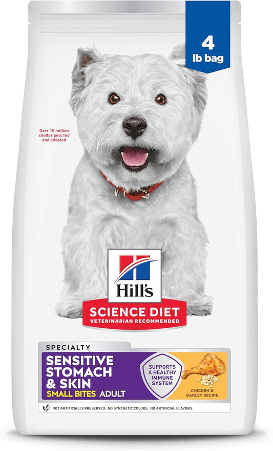 small kibble (pellet) form factor designed for small and medium breed adult dogs